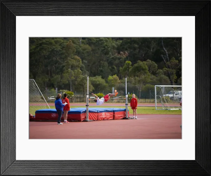 Framed Print : australian sydney primary school athletics day high jump event, sydney, australia Framed Print : australian sydney primary school athletics day high jump event, sydney, australia