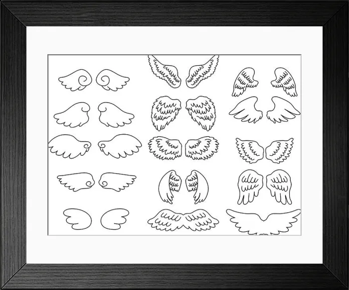Framed Print : This is a illustration of Cute Angel wings Framed Print : This is a illustration of Cute Angel wings
