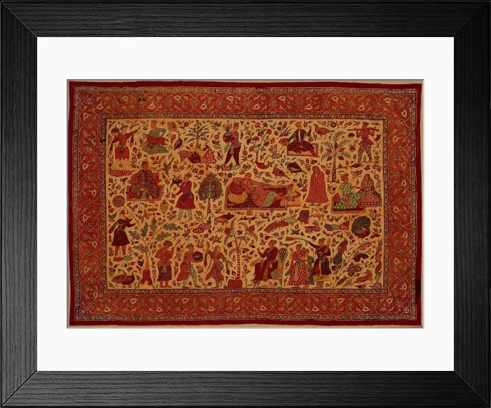 Framed Print : Kalamkari Rumal, an Indian hand-painted textile in the MET collection Framed Print : Kalamkari Rumal, an Indian hand-painted textile in the MET collection