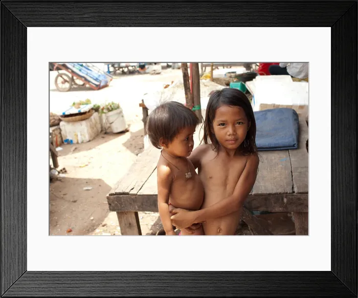 Framed Print : Cambodian children on the street Framed Print : Cambodian children on the street