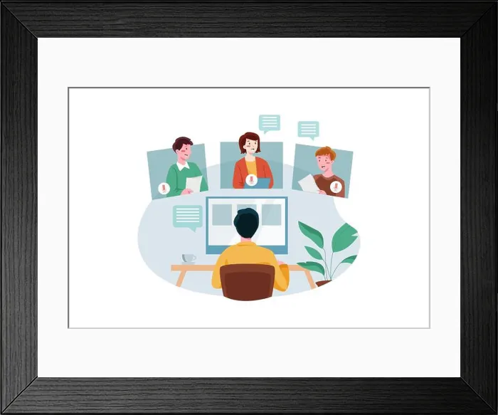 Framed Print : Teamwork Illustration concept. Flat illustration isolated on white background Framed Print : Teamwork Illustration concept. Flat illustration isolated on white background