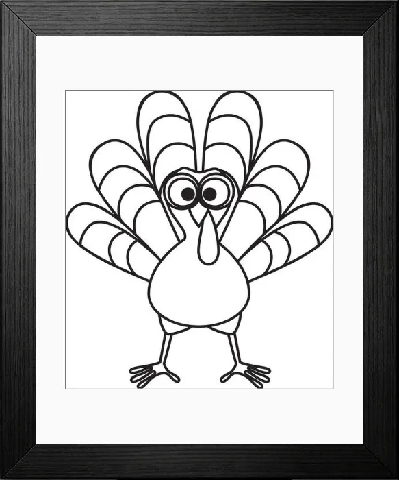 Framed Print : cute turkey thanksgiving character Framed Print : cute turkey thanksgiving character