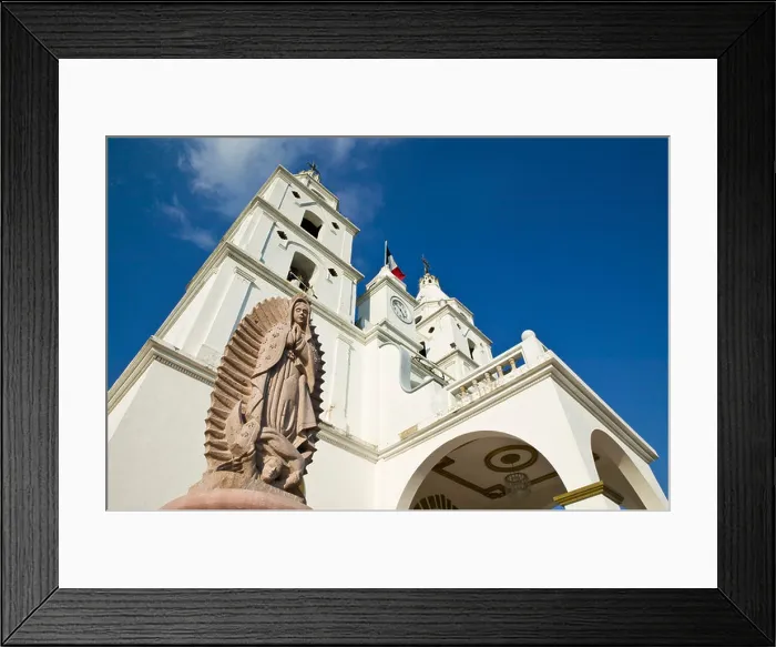 Framed Print : Mexico, Jalisco, Cihuatlan. Town Church Exterior Framed Print : Mexico, Jalisco, Cihuatlan. Town Church Exterior