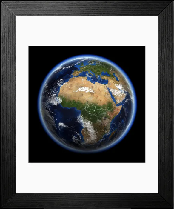 Framed Print : Earth 3d rendering. Earth space model, maps courtesy of NASA Framed Print : Earth 3d rendering. Earth space model, maps courtesy of NASA
