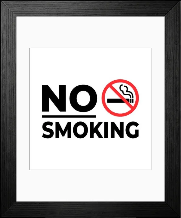 Framed Print : No smoking sign, Smoking not allowed isolated on white background Framed Print : No smoking sign, Smoking not allowed isolated on white background