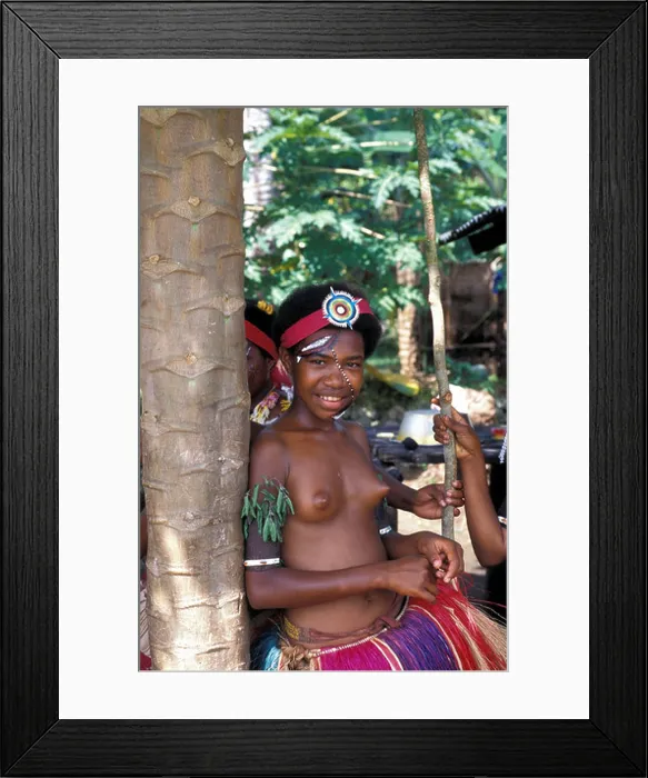 Framed Print : School girl in Kitawa Island Trobriand Islands Papua New Guinea Framed Print : School girl in Kitawa Island Trobriand Islands Papua New Guinea