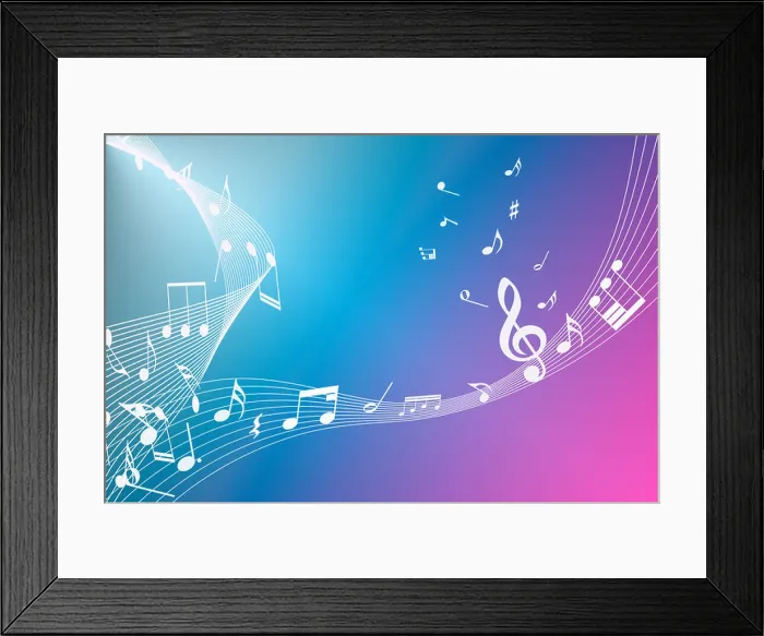 Framed Print : abstract background of music notes Framed Print : abstract background of music notes