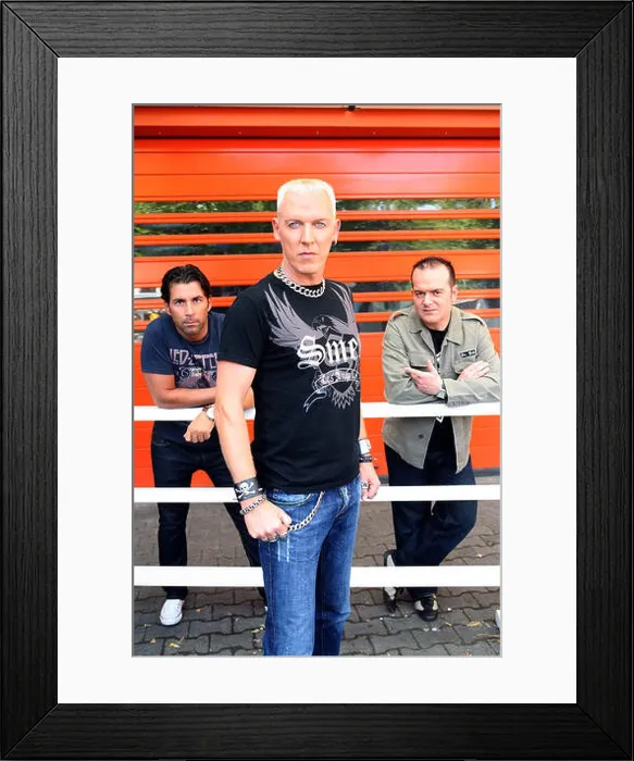 Framed Print : (L-R) Michael Simon, H.P. Baxxter and Rick J Framed Print : (L-R) Michael Simon, H.P. Baxxter and Rick J