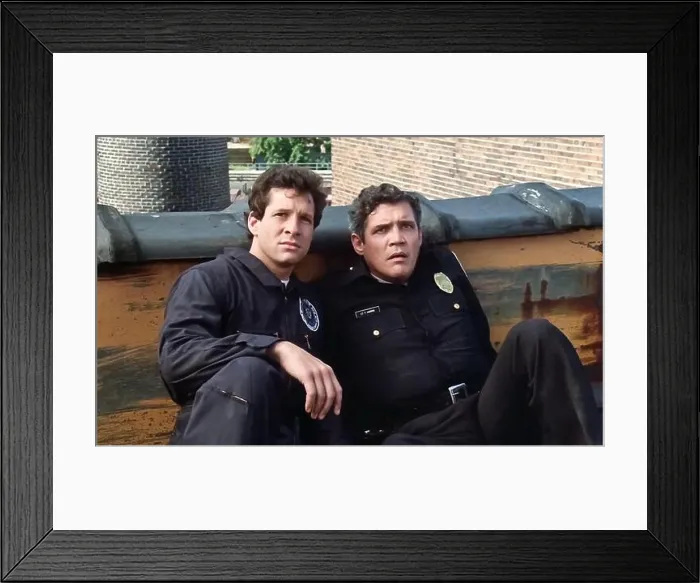 Framed Print : USA. G.W. Bailey and Steve Guttenberg in a scene the (C)Warner Bros Framed Print : USA. G.W. Bailey and Steve Guttenberg in a scene the (C)Warner Bros