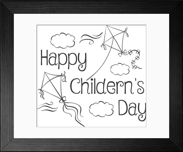 Framed Print : Style design children day doodle Framed Print : Style design children day doodle