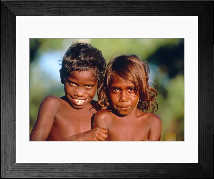 Framed Print : Aborigine children, Australia Framed Print : Aborigine children, Australia