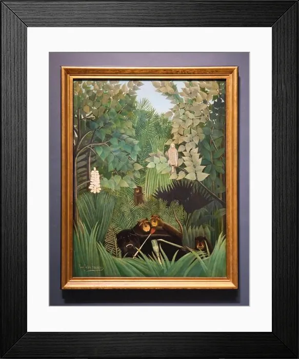 Framed Print : The painting, the Merry Jesters by French artist Henri Rousseau Framed Print : The painting, the Merry Jesters by French artist Henri Rousseau