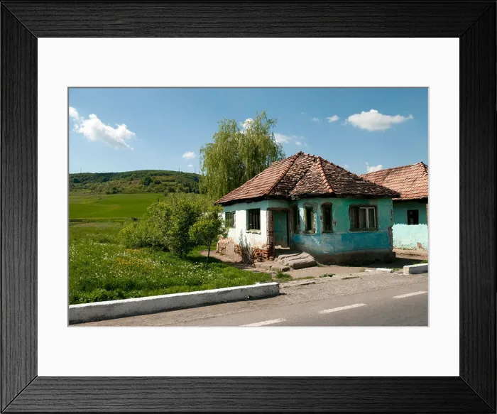 Framed Print : Run Down house in Tigmandru Romania Eastern Europe Framed Print : Run Down house in Tigmandru Romania Eastern Europe