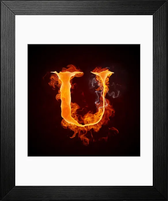 Framed Print : Fire Letters A-Z Framed Print : Fire Letters A-Z