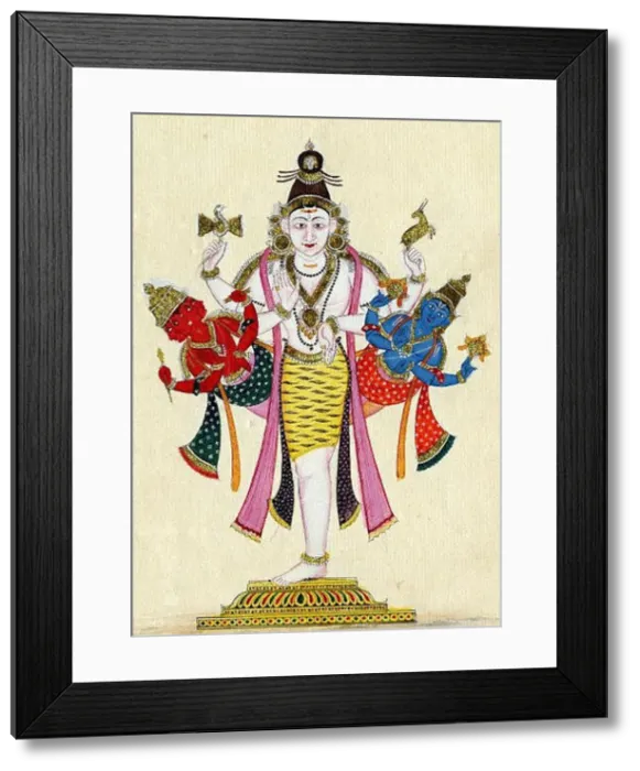 Framed Print : Ekapada Shiva is a depiction of the Hindu god Shiva Framed Print : Ekapada Shiva is a depiction of the Hindu god Shiva