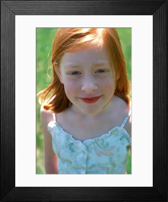 Framed Print : Young Girl with Red Hair and Freckles Framed Print : Young Girl with Red Hair and Freckles