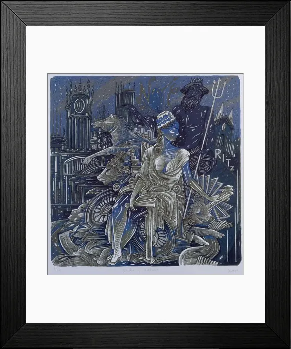 Framed Print : LA CIBELES Y NEPTUNO - SIGLO XX - GRABADO Framed Print : LA CIBELES Y NEPTUNO - SIGLO XX - GRABADO