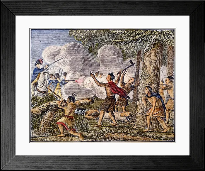 Framed Print : YAMASEE WAR, 1715 Framed Print : YAMASEE WAR, 1715