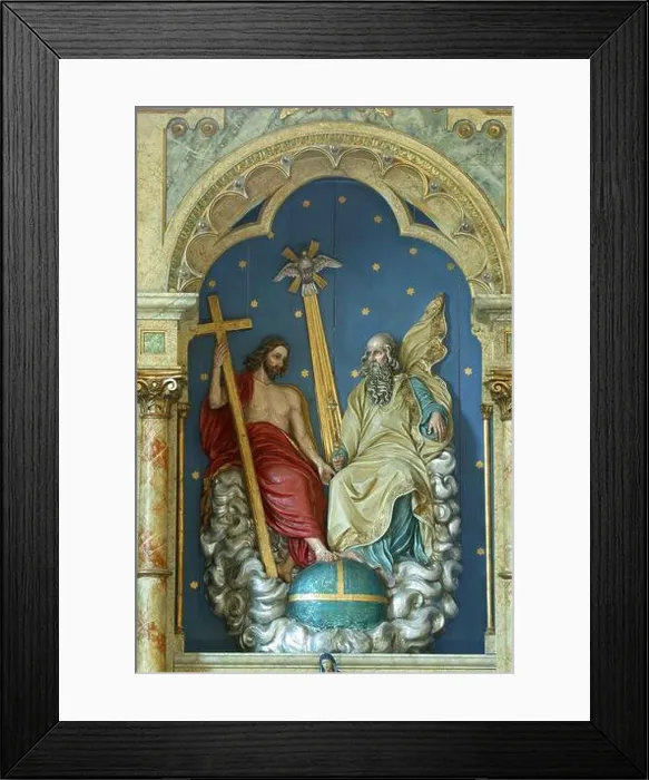 Framed Print : Holy Trinity statue on the main altar in the church of the Holy Trinity in Krapinske Toplice, Croatia Framed Print : Holy Trinity statue on the main altar in the church of the Holy Trinity in Krapinske Toplice, Croatia