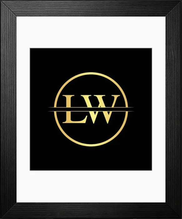 Framed Print : Initial LW letter Logo Design vector Template. Abstract Letter LW logo Design Framed Print : Initial LW letter Logo Design vector Template. Abstract Letter LW logo Design