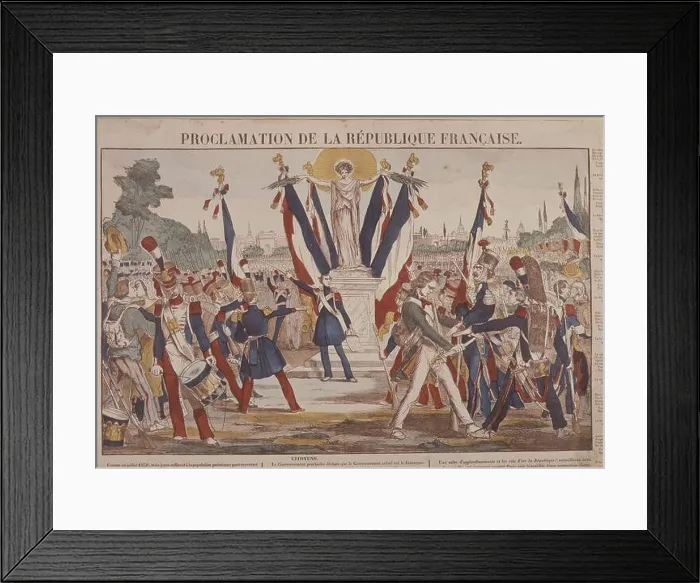 Framed Print : PROCLAMACION LA REPUBLICA FRANCESCA-25 / 2 / 1848-ILUSTRACION Framed Print : PROCLAMACION LA REPUBLICA FRANCESCA-25 / 2 / 1848-ILUSTRACION