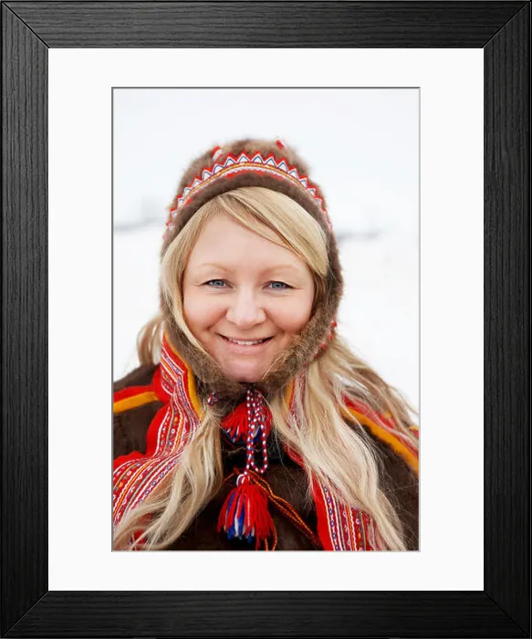 Framed Print : Portrait of Laplander woman Framed Print : Portrait of Laplander woman