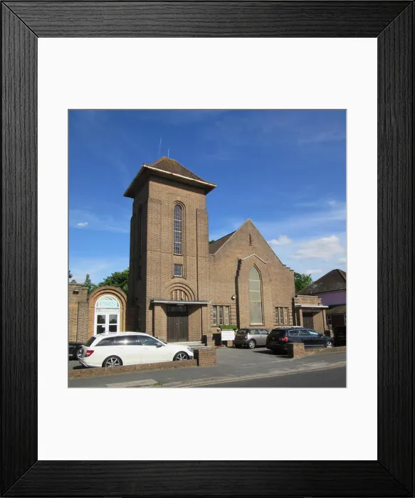 Framed Print : A photograph from June 2015 showing the Byfleet Methodist Church in Byfleet Framed Print : A photograph from June 2015 showing the Byfleet Methodist Church in Byfleet