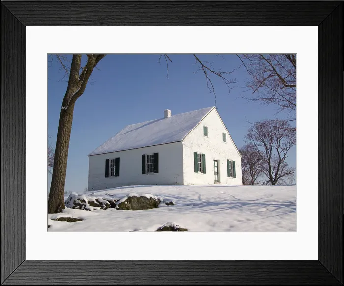 Framed Print : Antietam National Battlefield Maryland Dunker Church in Winter Framed Print : Antietam National Battlefield Maryland Dunker Church in Winter