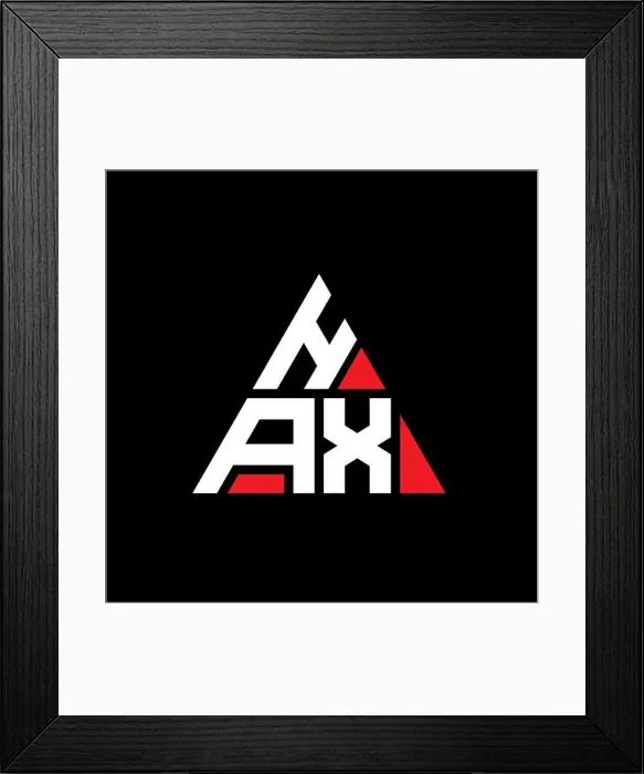 Framed Print : HAX triangle letter logo design with triangle shape Framed Print : HAX triangle letter logo design with triangle shape
