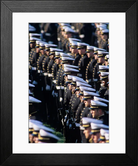 Framed Print : USA Maryland Cadets stand in formation at formal parade march at US Naval Academy in Annapolis Framed Print : USA Maryland Cadets stand in formation at formal parade march at US Naval Academy in Annapolis