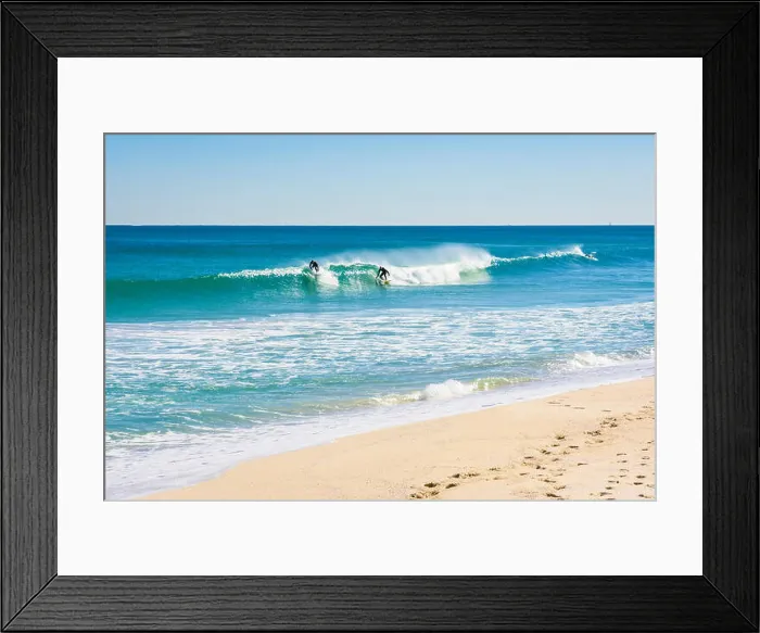 Framed Print : Surfers riding small waves at the beach break, Scarborough Beach, Perth, Western Australia Framed Print : Surfers riding small waves at the beach break, Scarborough Beach, Perth, Western Australia