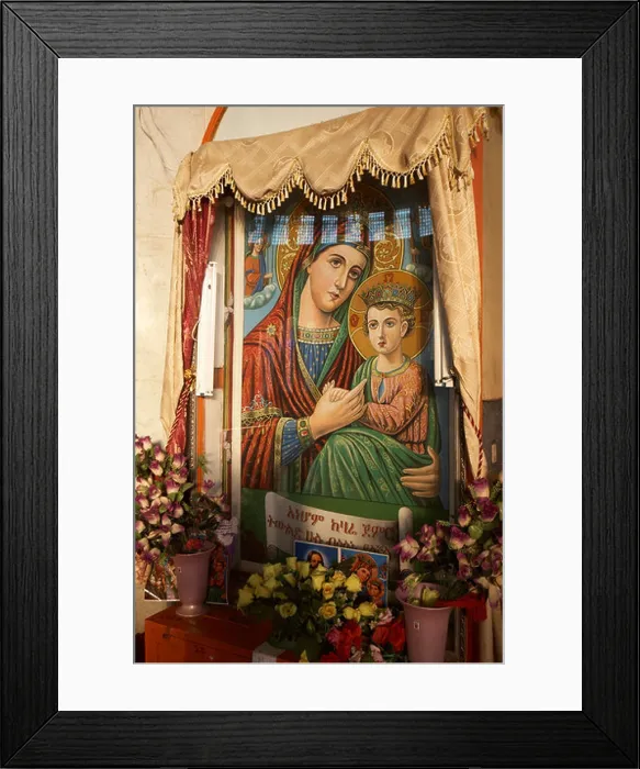 Framed Print : St Mary of Zion new church christian orthodox artwork in Aksum or Axum Ethiopia Africa Framed Print : St Mary of Zion new church christian orthodox artwork in Aksum or Axum Ethiopia Africa