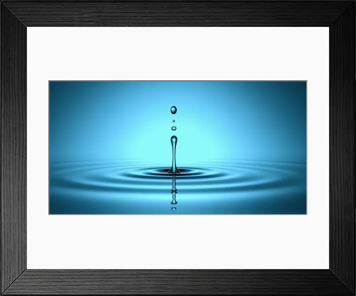 Framed Print : water drop in a ocean of water, concept of wellness and beauty products Framed Print : water drop in a ocean of water, concept of wellness and beauty products