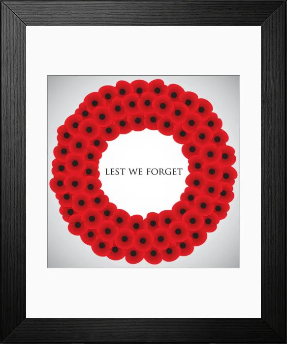 Framed Print : Remembrance Day card in vector format Framed Print : Remembrance Day card in vector format