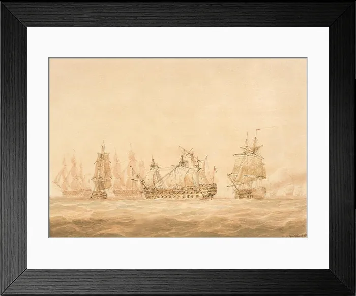 Framed Print : English: The Agamemnon engaging the Ca Ira Framed Print : English: The Agamemnon engaging the Ca Ira