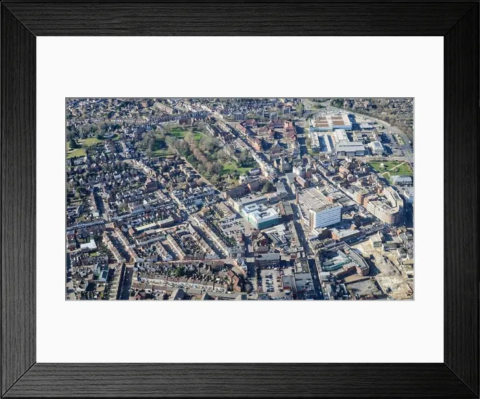 Framed Print : An Aerial view of Aldershot town centre, Berkshire, south east England, UK Framed Print : An Aerial view of Aldershot town centre, Berkshire, south east England, UK
