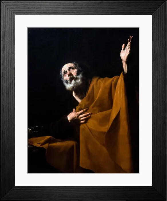 Framed Print : The Penitent St Peter by Jusepe de Ribera (Jose de Ribera: c.1591- 1652), oil on canvas, 1628-32 Framed Print : The Penitent St Peter by Jusepe de Ribera (Jose de Ribera: c.1591- 1652), oil on canvas, 1628-32