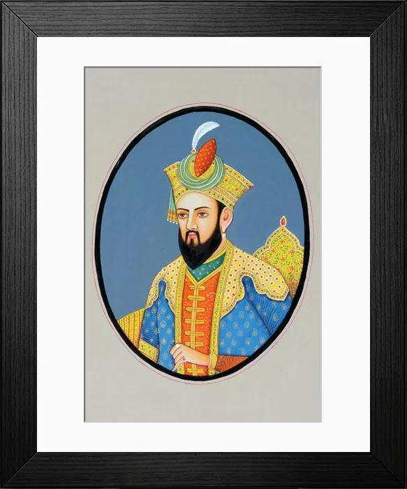 Framed Print : Babur, Mughal Emperor, Miniature painting Framed Print : Babur, Mughal Emperor, Miniature painting