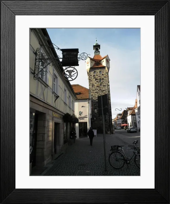 Framed Print : This historical photograph shows the Türmersturm in Herzogenaurach Framed Print : This historical photograph shows the Türmersturm in Herzogenaurach