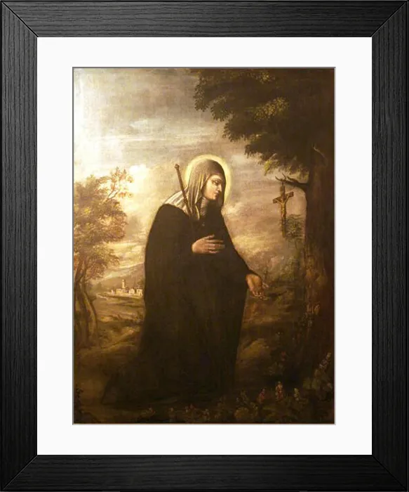 Framed Print : Giuseppe Fali's painting Sant'Angela Merici Pellegrina (Saint Angela Merici the Pilgrim) Framed Print : Giuseppe Fali's painting Sant'Angela Merici Pellegrina (Saint Angela Merici the Pilgrim)