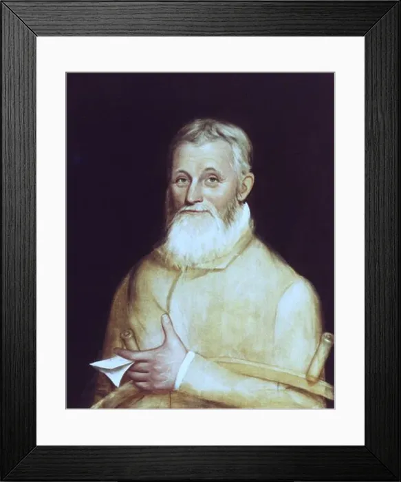 Framed Print : This painting by Joseph Goodhue Chandler depicts Silas Lamson holding a curved scythe snath Framed Print : This painting by Joseph Goodhue Chandler depicts Silas Lamson holding a curved scythe snath