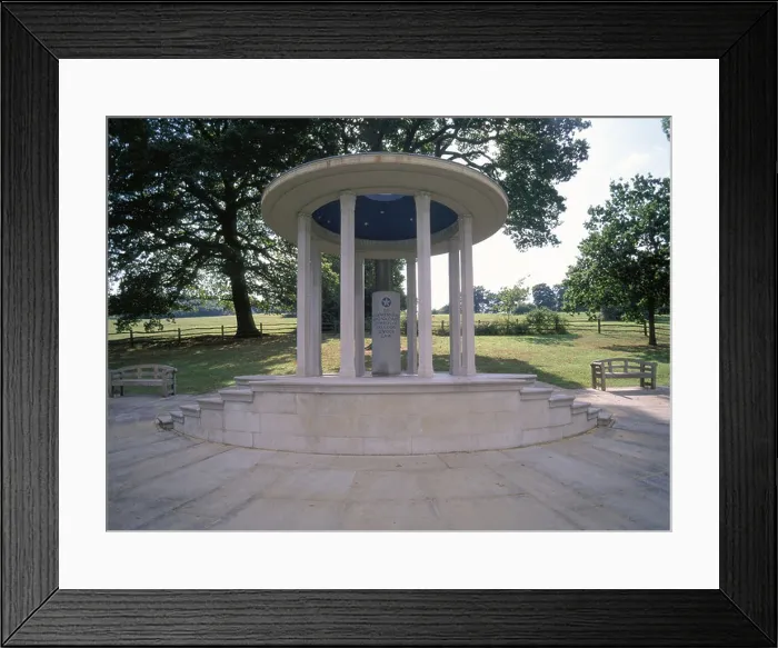 Framed Print : Magna Carta Memorial domed classical style circular colonnade created by American Bar Association at Cooper's Hill Framed Print : Magna Carta Memorial domed classical style circular colonnade created by American Bar Association at Cooper's Hill