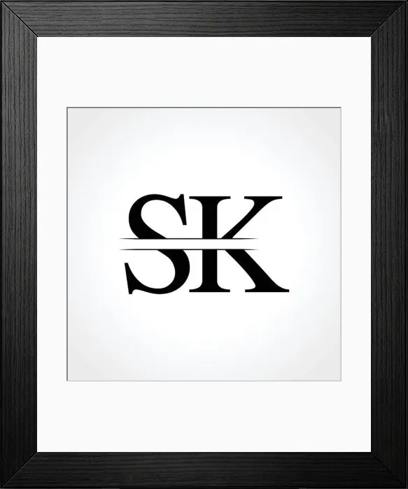 Framed Print : Initial Letter SK Logo Design Vector Template. SK Letter Logo Design Framed Print : Initial Letter SK Logo Design Vector Template. SK Letter Logo Design