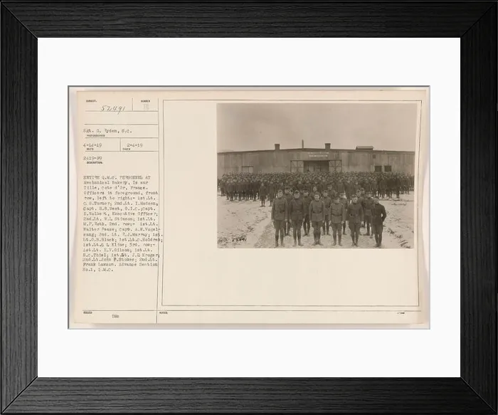 Framed Print : Caption: The photograph shows the personnel of the Q Framed Print : Caption: The photograph shows the personnel of the Q