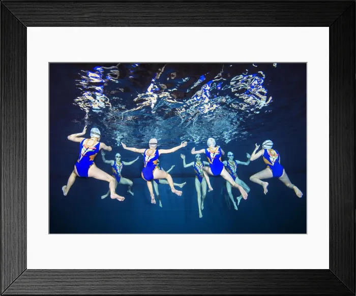 Framed Print : Underwater view of Synchronized Swimming, Nikolaev, Ukraine, Eastern Europe Framed Print : Underwater view of Synchronized Swimming, Nikolaev, Ukraine, Eastern Europe