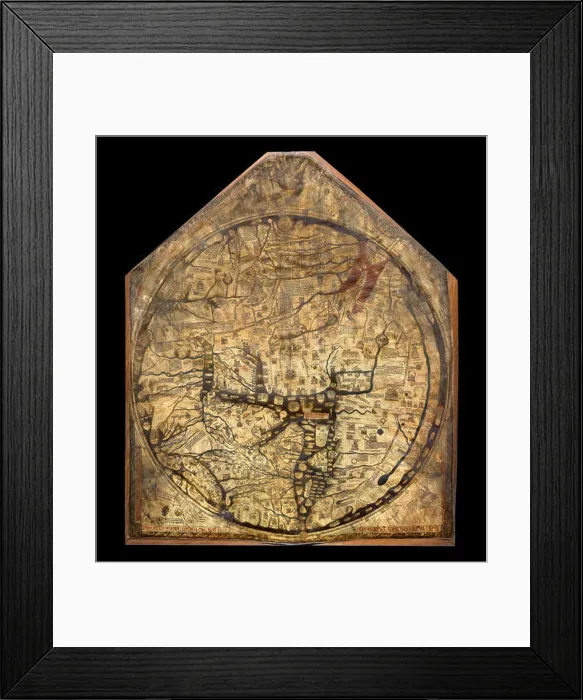 Framed Print : Mappa Mundi in Hereford Cathedral Framed Print : Mappa Mundi in Hereford Cathedral
