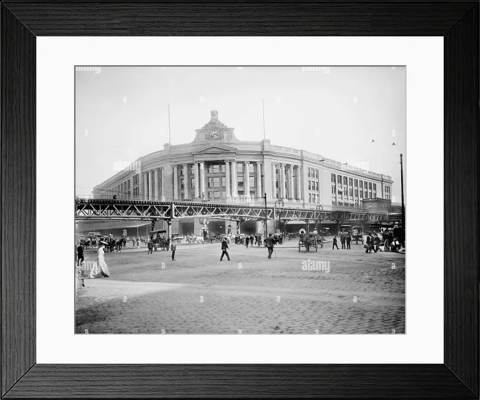 Framed Print : South Station, Boston, Massachusetts, USA, Detroit Publishing Company, 1905 Framed Print : South Station, Boston, Massachusetts, USA, Detroit Publishing Company, 1905
