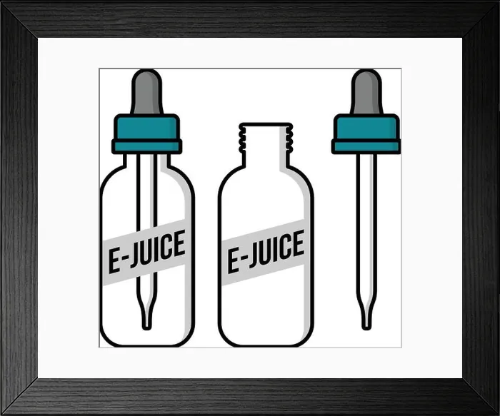 Framed Print : personal vaporizer e-cigarette e-juice liquid vector art Framed Print : personal vaporizer e-cigarette e-juice liquid vector art