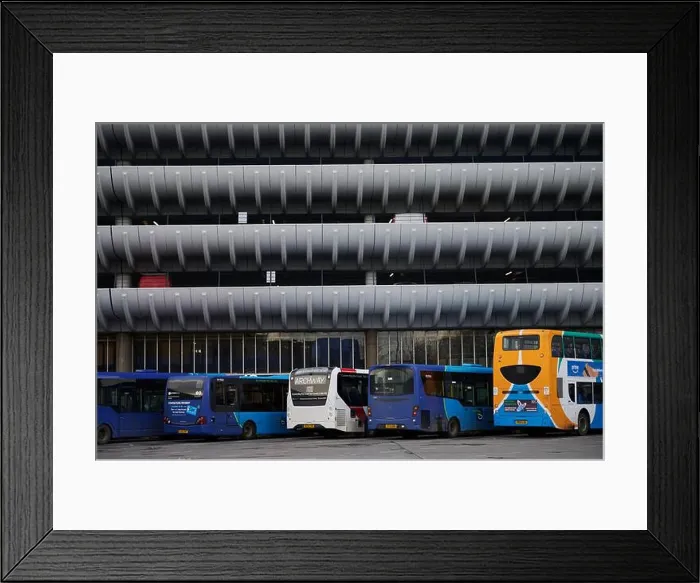 Framed Print : Preston Bus Station and Car Park, a celebrated brutalist architecture designed building in Preston, Lancashire, UK Framed Print : Preston Bus Station and Car Park, a celebrated brutalist architecture designed building in Preston, Lancashire, UK