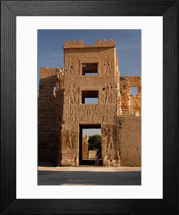 Framed Print : 'Syrian Gate' Migdol Tower entrance, [Medinet Habu] Mortuary Temple of Ramses III, 'West Bank', Luxor, Egypt